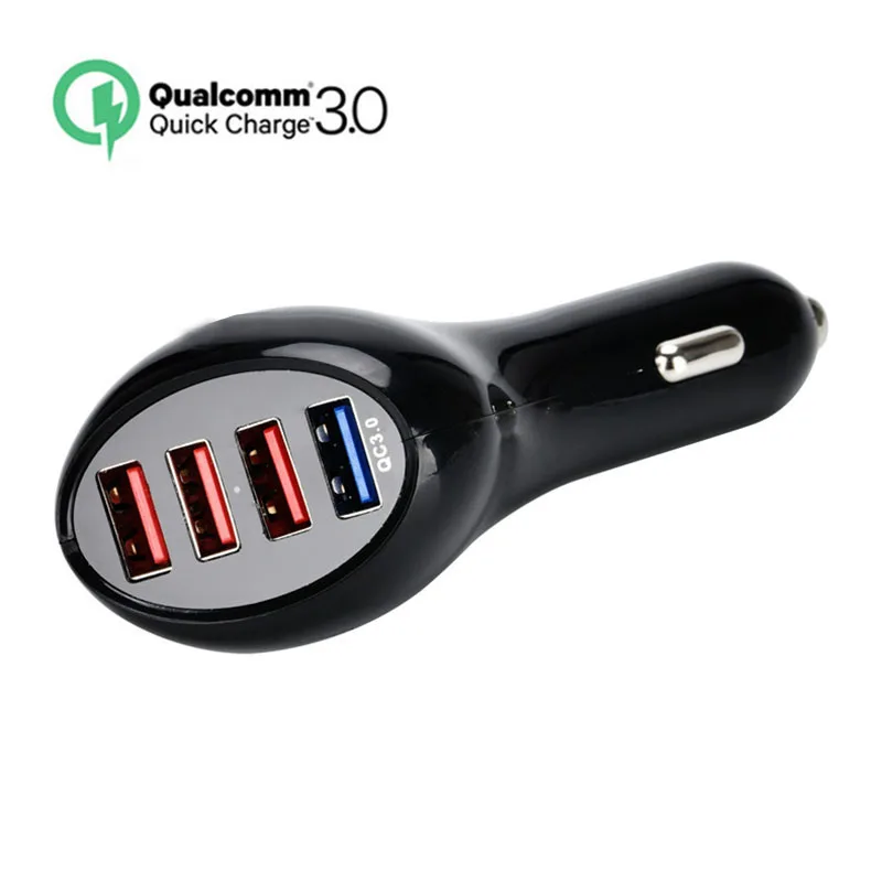 Smart 4 Порты автомобиля Зарядное устройство QC3.0 Быстрый Зарядные устройства USB