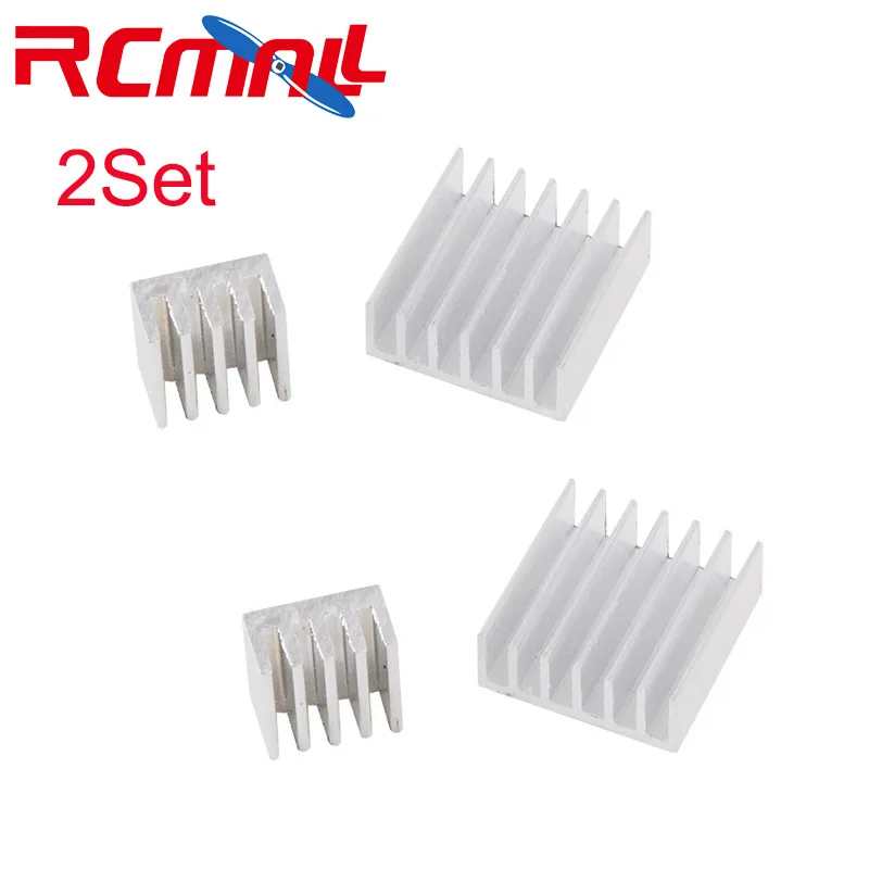 

2Set RasPi Aluminum Heatsink RPI Heat Sink Kit Set Protect OverClocking for Raspberry Pi 3 Model 2pcs/set FZ0501B