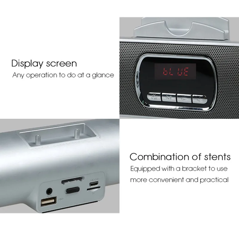 TOPROAD портативный Bluetooth динамик 3D стерео объемный звук домашние аудио колонки