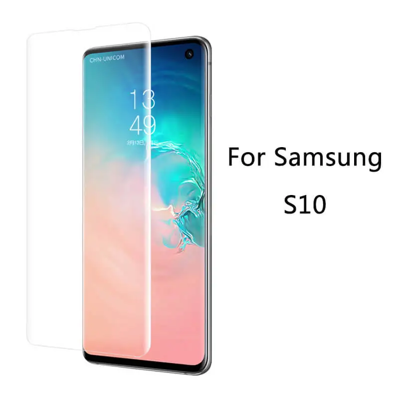 Для samsung S9 S8Plus S7Edge Note9 Note8 S6Edge полноразмерная Защитная пленка для экрана изогнутая крышка стеклянная Защитная пленка для экрана сотового телефона - Цвет: For Samsung S10