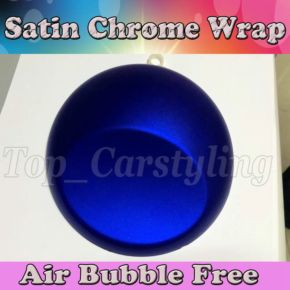 Голубой матовый хром винил для покрытия кожи автомобиля с воздушным релизом