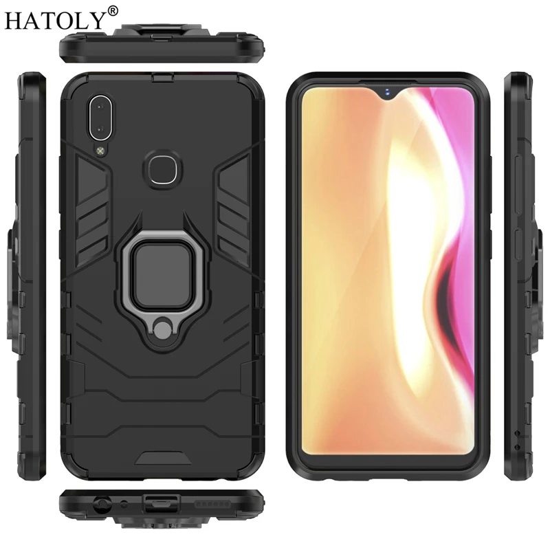 Vivo Y91 ЧЕХОЛ ДЛЯ Vivo Y91 Магнитный палец кольцо чехол для телефона оболочка Бампер Защитный Жесткий PC Броня чехол для Vivo Y91 Y95