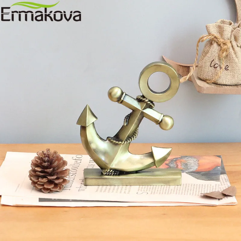 ERMAKOVA Металлический Якорь фигурка железная Лодка Якорь статуя Средиземноморский стиль домашний рабочий стол украшение Ресторан Бар Металлическая статуэтка