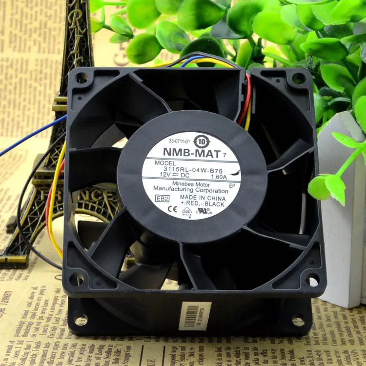 Для NMB 3115RL-04W-B76 8038 80 мм 8 см DC 12 В 1.6A 8 см ветры PWM контроль скорости вентилятора