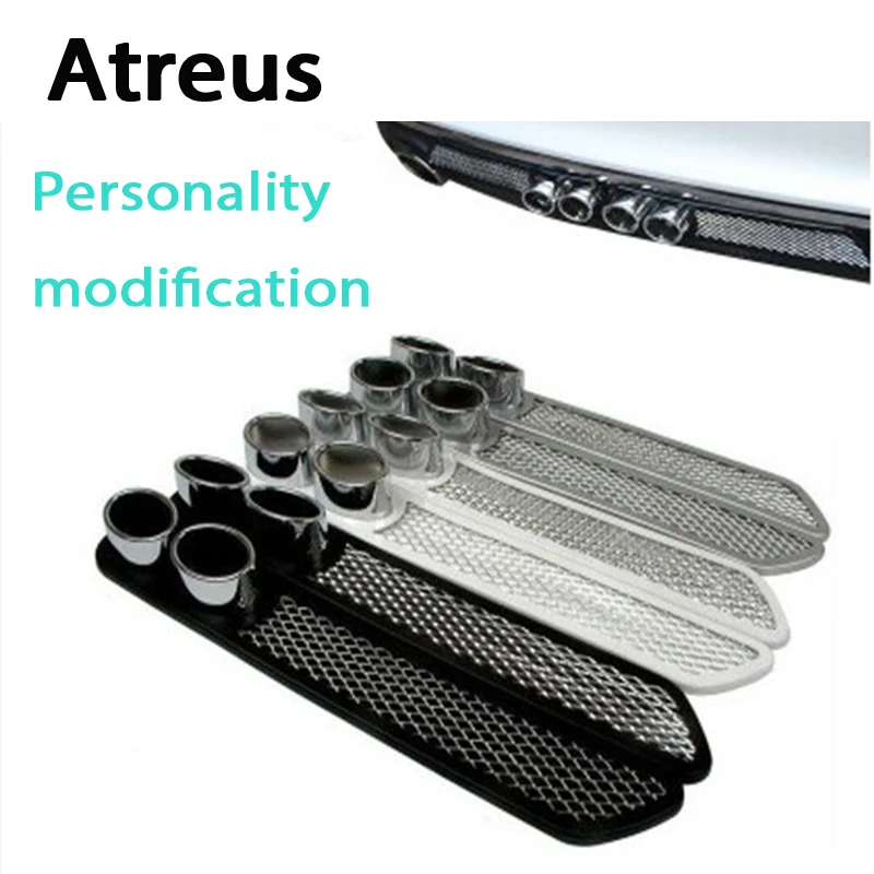 Atreus 2X 3D Автомобильная углеродная выхлопная наклейка для Kia Rio K2 Skoda Octavia Audi A4 B6 Peugeot