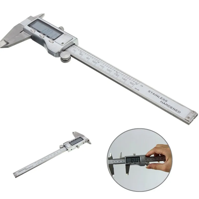 0-150 мм Цифровой суппорт аккумулятор из нержавеющей стали электронный цифровой