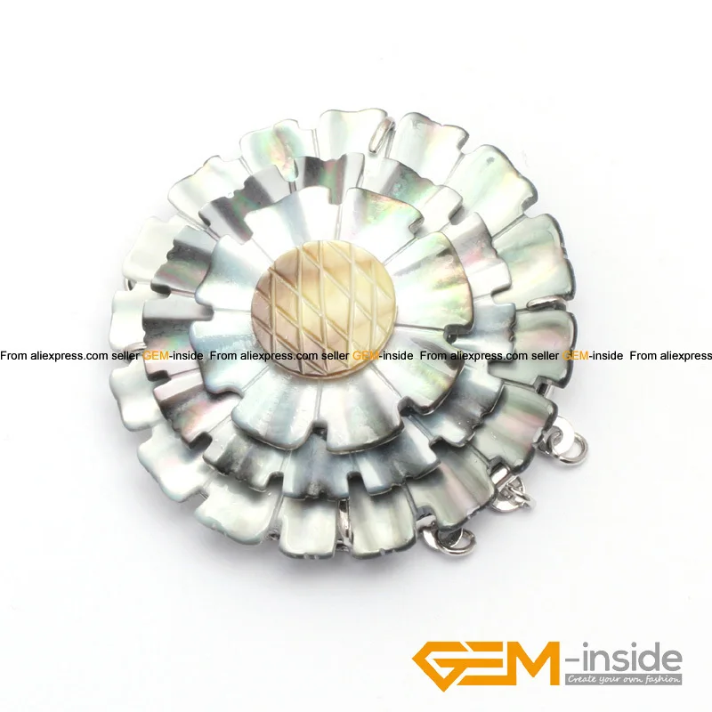 Застежка в виде раковины: бусины из натуральных раковин форме цветка раковины