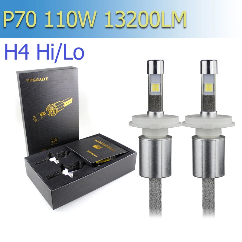 Автомобильные светодиодсветодиодный фары P70 XHP70 H7 H11 9005 9006 9012 H4 Hi Lo 55W XHP 70 chips 6600LM