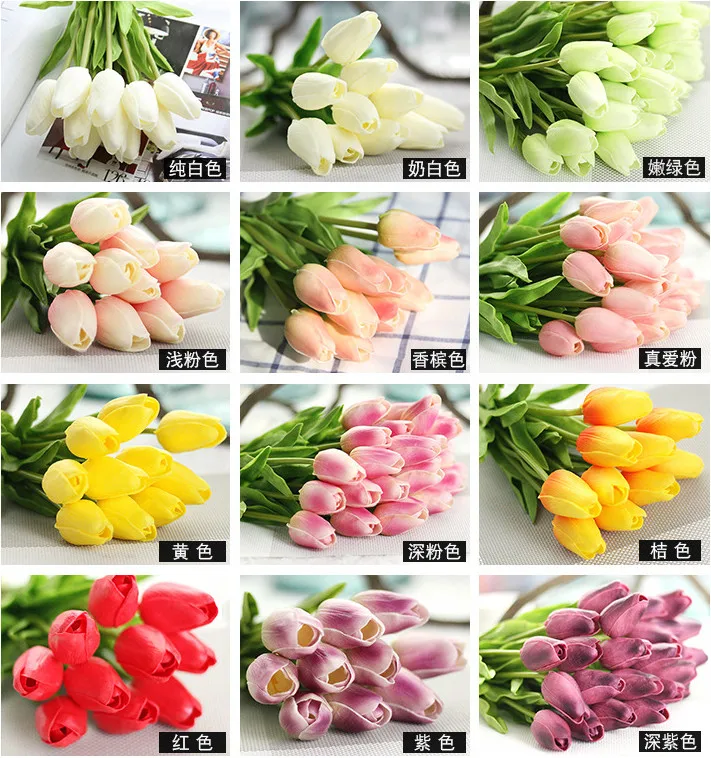 1 шт./искусственный цветок тюльпана букет из искусственных шелковых цветов для