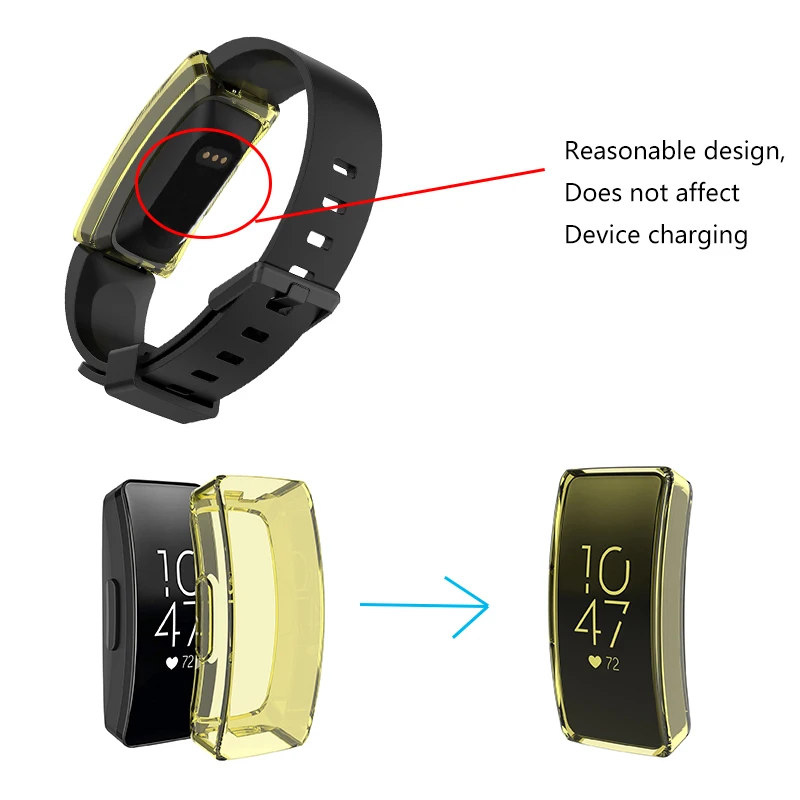 ECSEM ТПУ защитный чехол для fitbit Ace 2 аксессуары Полный Край Протектор Мягкий ультра-тонкий модный чехол