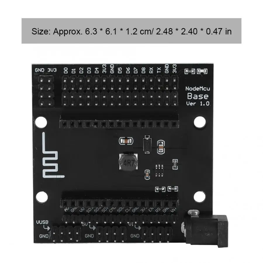 NodeMcu v3 черный металл ESP8266 wifi макетная плата пластина база расширитель доска База