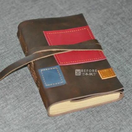 Leather Diary Spell Color B6 Retro European Leather notebook Travel Journal