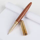 Школьные металлические + деревянные Роскошные шариковые ручки и черные чернила, для офиса, бизнеса, шариковая ручка, подарочная коробка