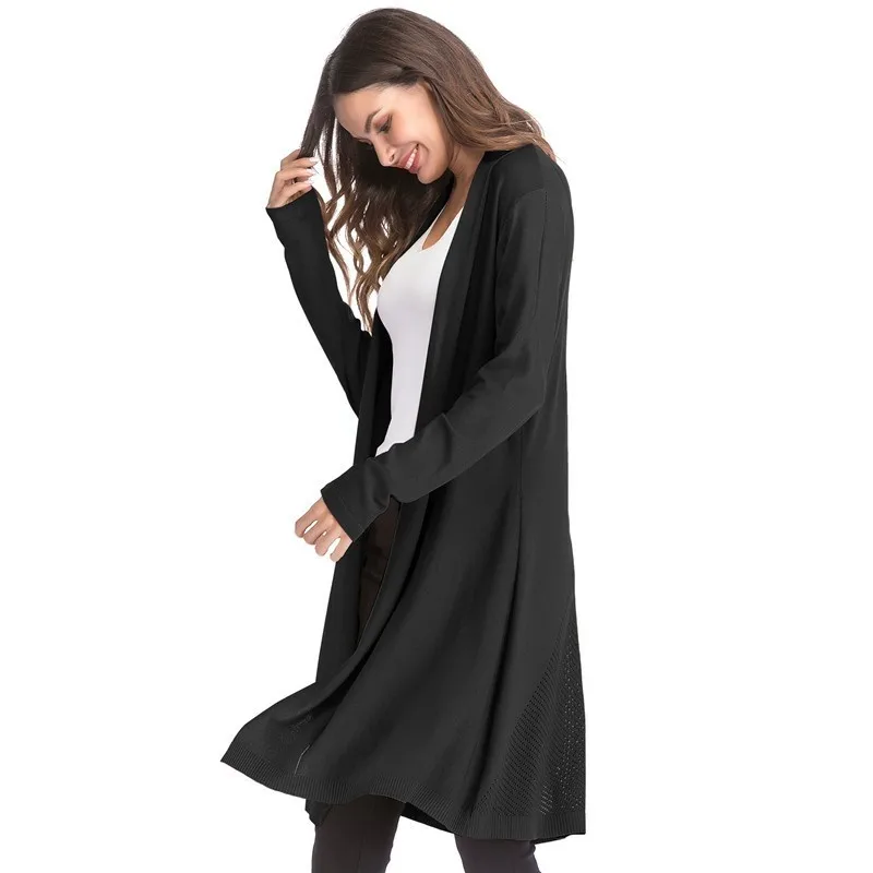 Женская одежда осенний кашемировый вязаный кардиган женский длинный рукав