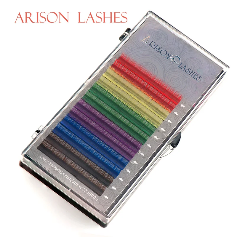 Ресницы для наращивания Arison смешанный лоток ресниц 12 линий 6 цветов|natural eye