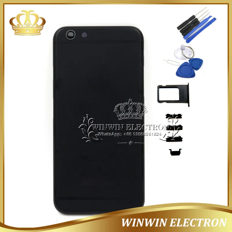 Задняя крышка шасси для iphone 6S черная 1 шт. гарантия хорошего качества | Мобильные