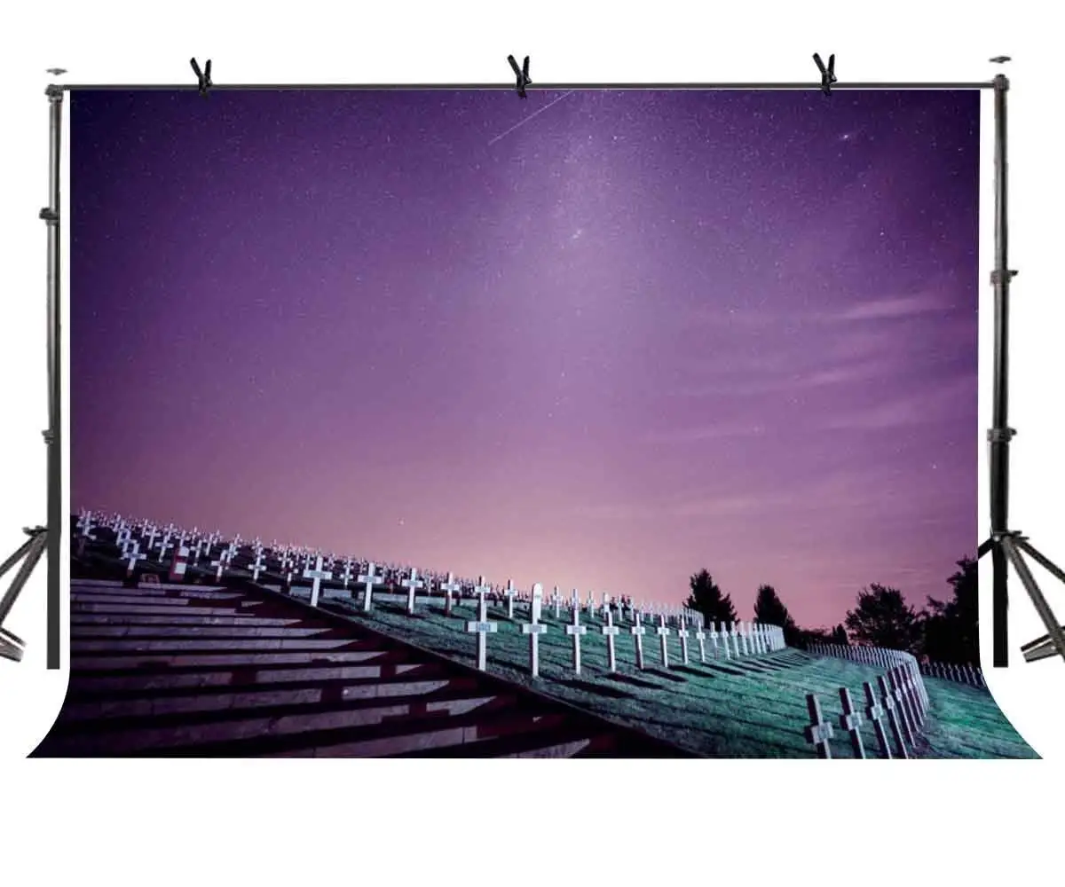 Фон для студийной фотосъемки с изображением кладбища 150x220 см | Электроника