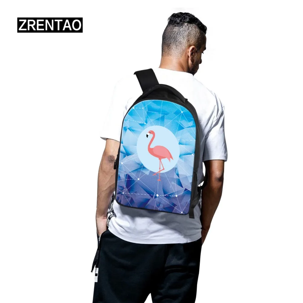ZRENTAO school backpack teen boys girls high quality oxford mochilas 3D vilion print book laptop bags for travelling | Багаж и сумки