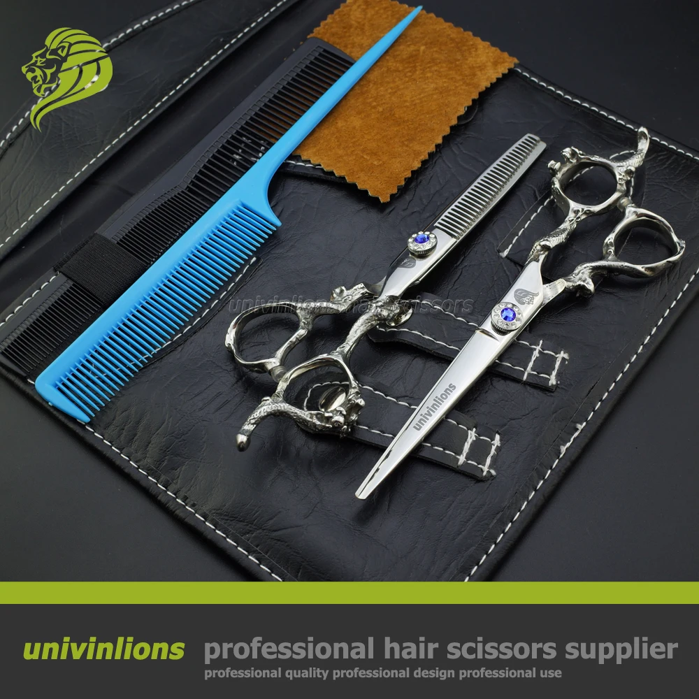 

6" engraved scissors 440C hair scissors hairdressing scissors kit barber hot shears for hair salon de coiffure barber shears