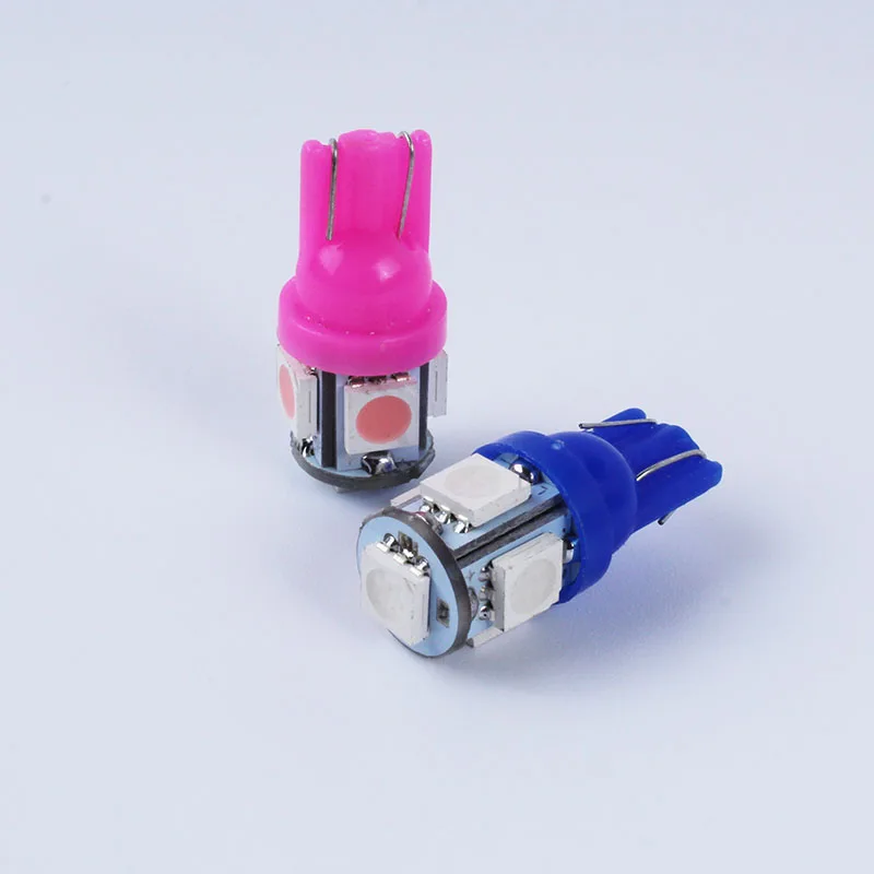 10x24V светодиодный T10 194 168 W5W 5 SMD 5050 5SMD светильник на танкетке лампа белый зеленый