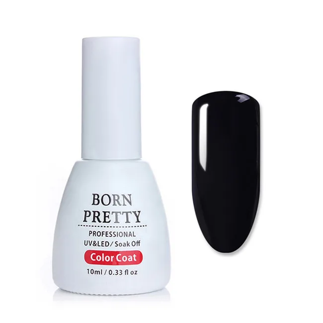 Black Gel Гель для ногтей BORN PRETTY, 10 мл, павлин, хамелеон, голографический УФ-гель, замачиваемый, для маникюра, лак для ногтей, гель, нужен УФ-лампа - Цвет: Black Gel