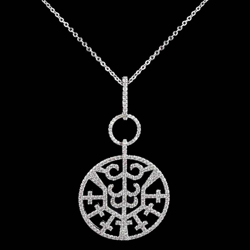 Новый дизайн Элитный бренд micro pave цирконий кулон ожерелье для женщин/девочек