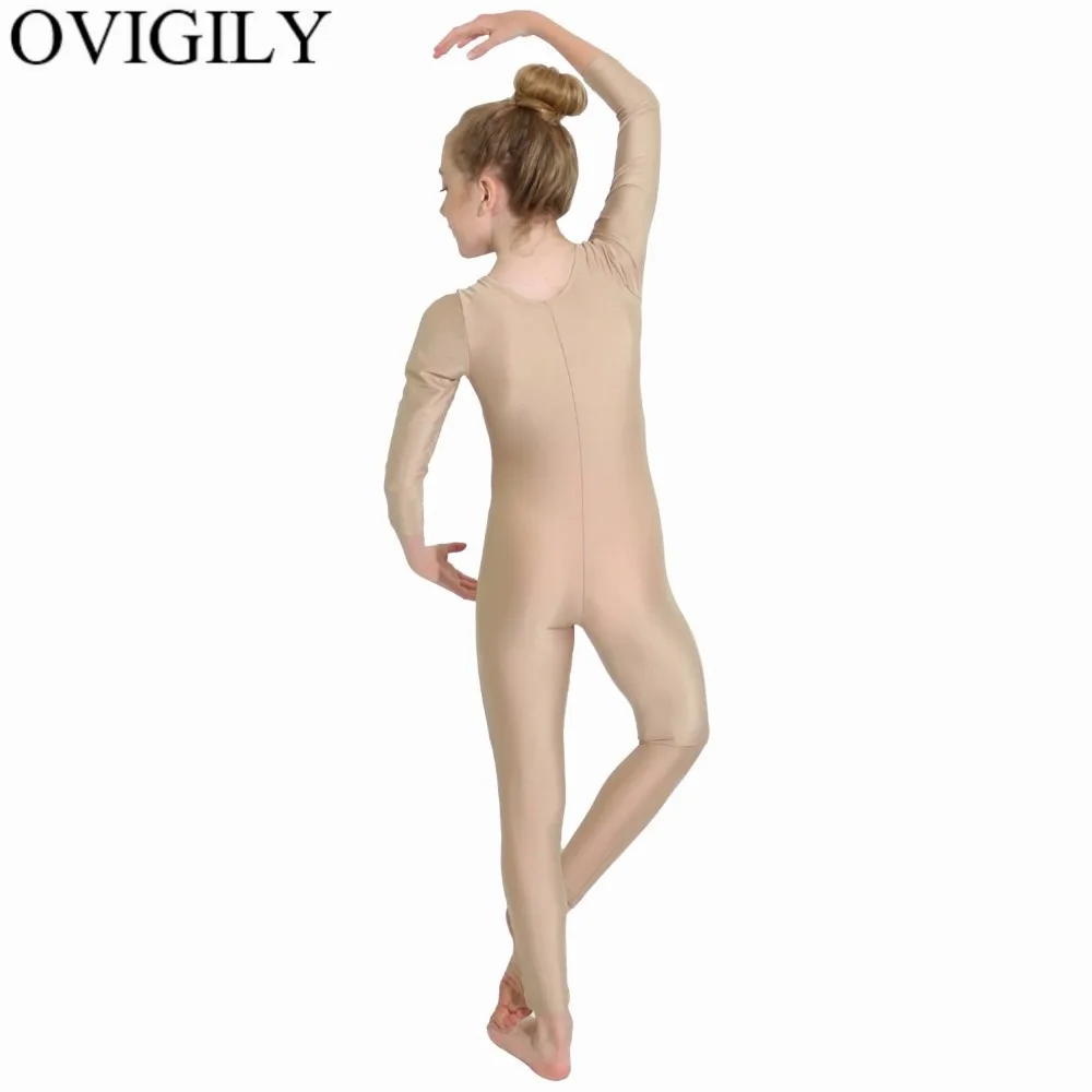 Детские гимнастические комбинезоны OVIGILY с длинным рукавом для девочек