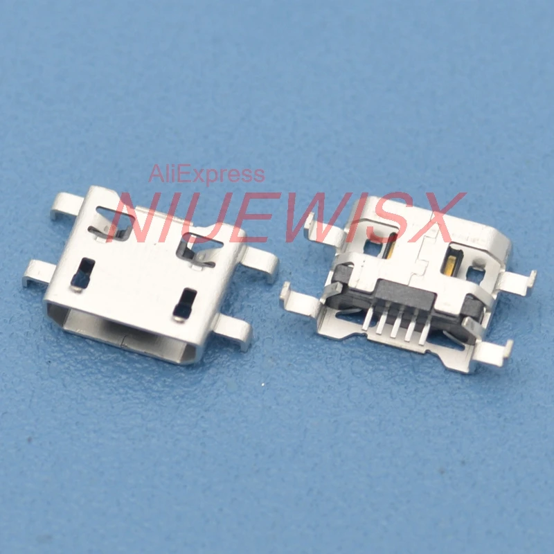 100 шт. микро USB 5 контактов 0 72 мм без боковой стороны тип в плоское горлышко завивки