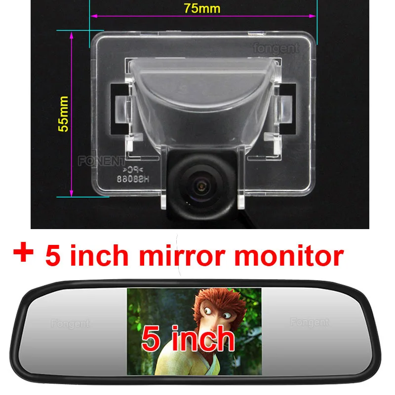 Y8068-H2-50 Для Mazda5 Mazda 5 2005 2006 2007 2008 2009 2010 M5 зеркало заднего вида для парковки заднего вида от Беспроводной HD 1280*720 P Камера монитор - Название цвета: Y8068-H2-50