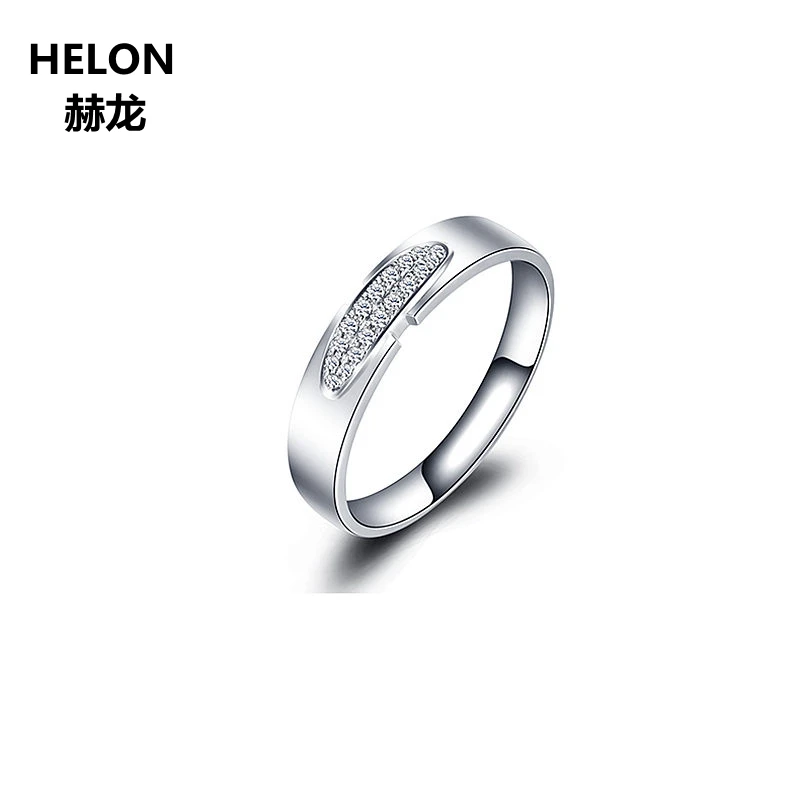 Solid 14k White Gold Natural Diamonds Men Ring Engagement Wedding Party Anniversary Fine Jewelry | Украшения и аксессуары