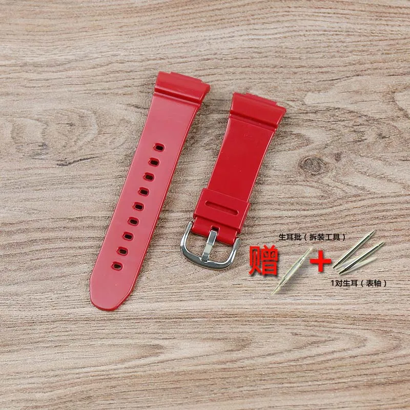 Red Натуральная смола ремешок женские часы аксессуары для Casio baby-G серии BA-110 111 112 BGA-130 силиконовый ремешок 14 мм Пряжка - Цвет ремешка: Red
