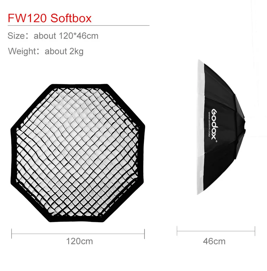 Свободная вспышка для фотостудии 1800 Вт Godox DP600 II 3x600Ws софтбокс стойка светильник