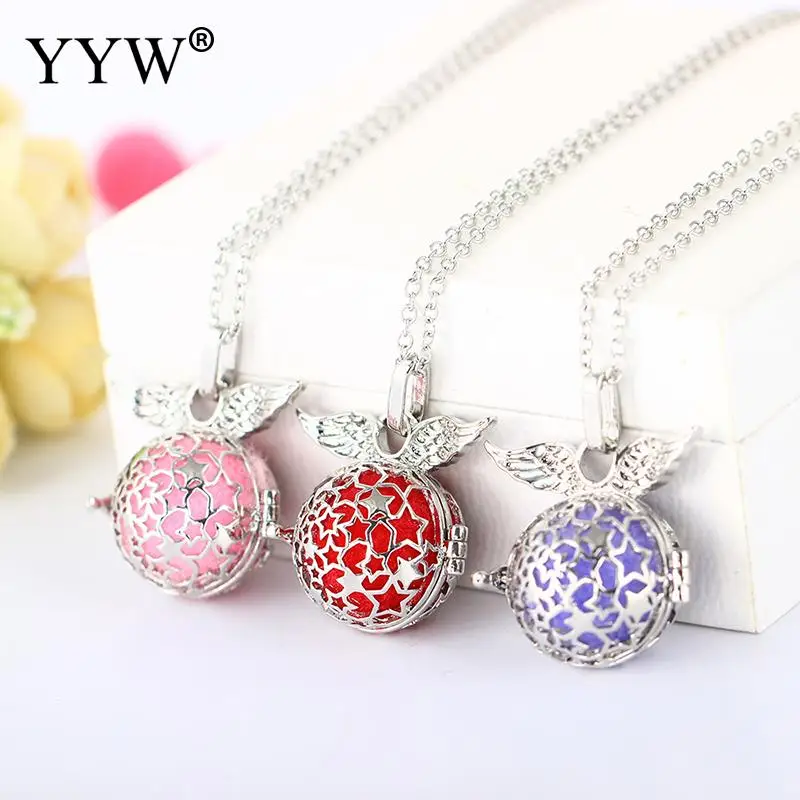 Ангел крылья духи медальон ожерелье кулон медальоны для ароматерапии эфирное