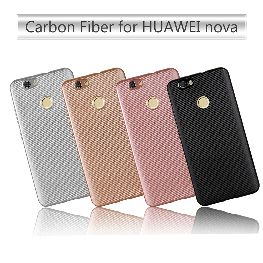 Чехол для Huawei P8Lite 2017/P9/P9Lite/P9Plus/Nova/Mate9/G9Plus/GR3 углеродное волокно Матовый ТПУ Мягкие