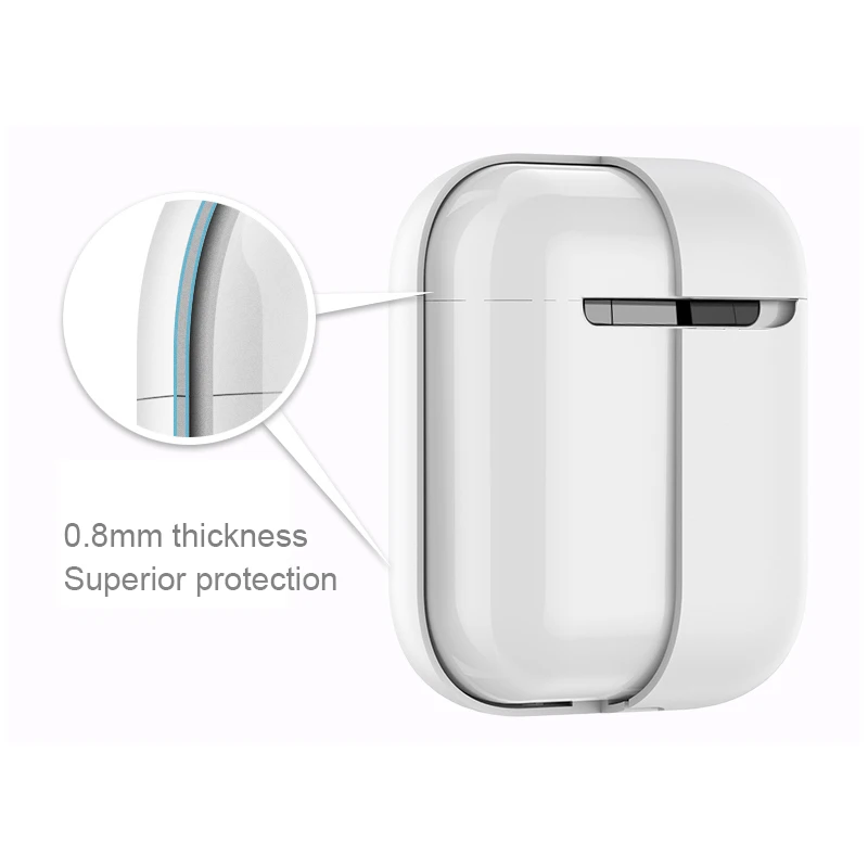 Ультра тонкий мягкий силиконовый чехол для Apple Air Pods для AirPods 2 противоударный защитный чехол для наушников Водонепроницаемый Аксессуар для гарнитуры