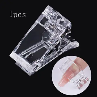 1pcs Ladymisty поли гель быстрое строительство ногтей типсы клип пластик расширение пальца УФ светодиодный инструмент для наращивания ногтей Гель-помощник - Цвет: 1pcs