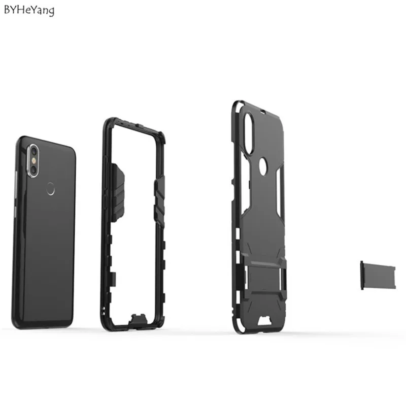 Чехол byheyang для Xiaomi Mi A2 гибридный ударопрочный армированный чехол 6X PC силиконовый