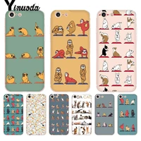 for iphone 13 7 6 x case cute french bulldog sloth yoga coque shell phone case for iphone 13 8 7 6 6s plus x 10 5 5s xs xr 4s