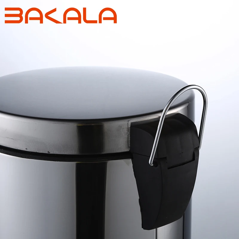 

Stainless Steel Pressing Type Foot Pedal Pressing Dustbin Environmentally Home Office Waste Bin with Capacity Kitchen Trash Can