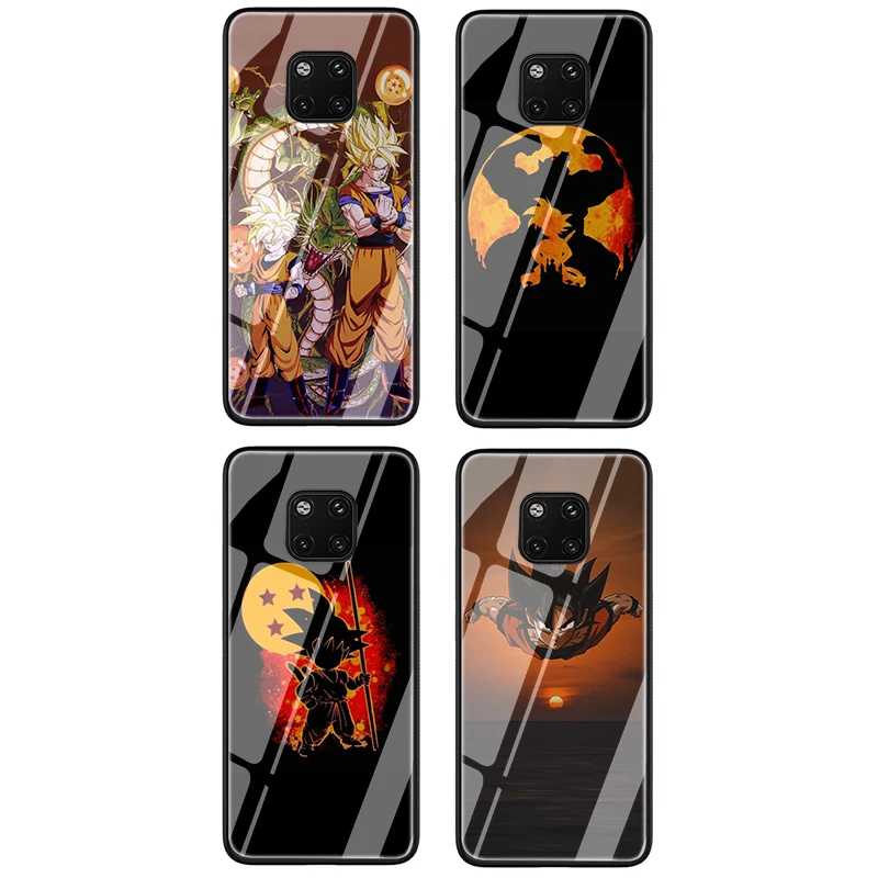 Dragon Ball Z Goku чехол из закаленного стекла для телефона для huawei P10 P20 P30 Коврики 20 Honor 9 10 Lite 7A Pro 8X Y6 Y9 P Smart