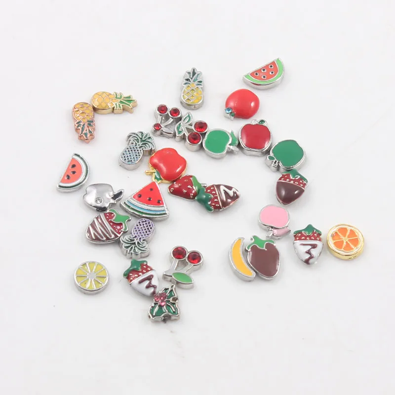 20pcs/lot MIX Fruit Star Moon Designs Alloy Floating Charm For Memory Living Locket | Украшения и аксессуары