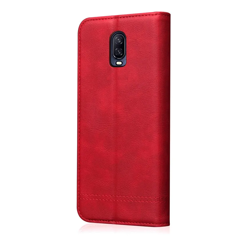 Перекидной кожаный чехол для Oneplus 6 t Роскошный кошелек Подставка держатель карты