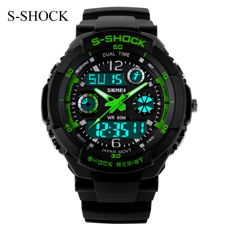SKMEI 0931 мужская Кварцевые Цифровые Часы Мужчины Спортивные Relogio Masculino Relojes LED