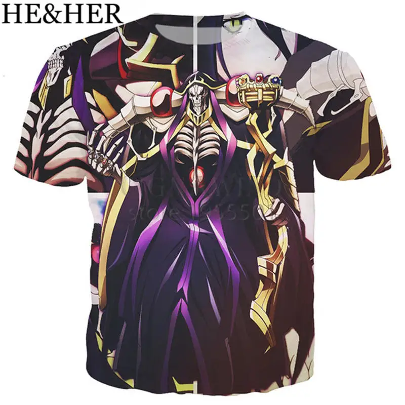 

New arrival anime Overlord t shirt men/women 3D printed t-shirts Short sleeve Harajuku style tshirt streetwear unisex tops