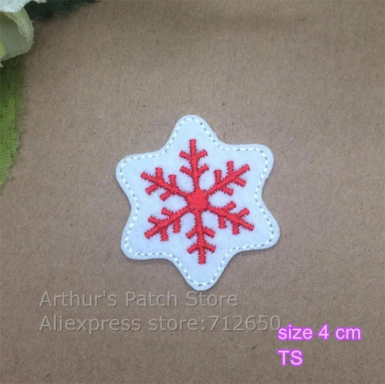 New arrival 10 pcs 6 colors of snow flake flowers Embroidered patches iron on cartoon Motif Applique embroidery accessory | Дом и сад