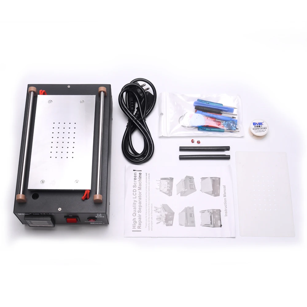Uyue 948Q Встроенный вакуумный насос Стекло машина сепаратор с ЖК экраном макс 7