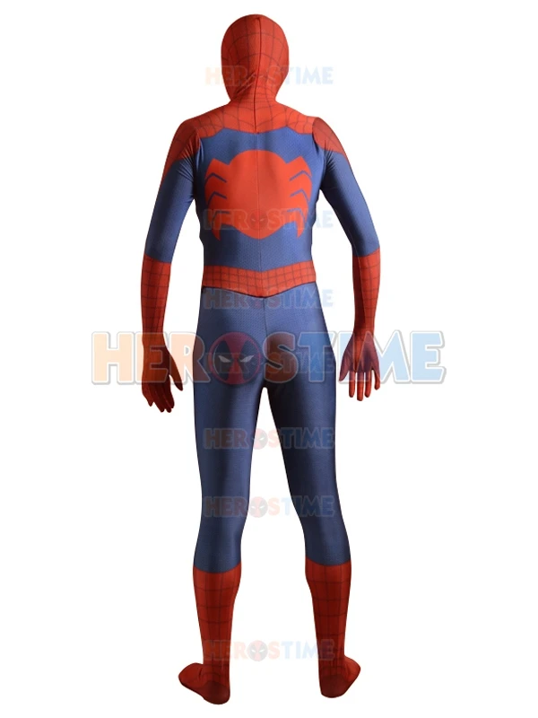 Free Shipping New Ultimate SpiderMan 3D Pattern Costume Spandex Lycra Zentai Spiderman Bodysuit Halloween Cosplay |