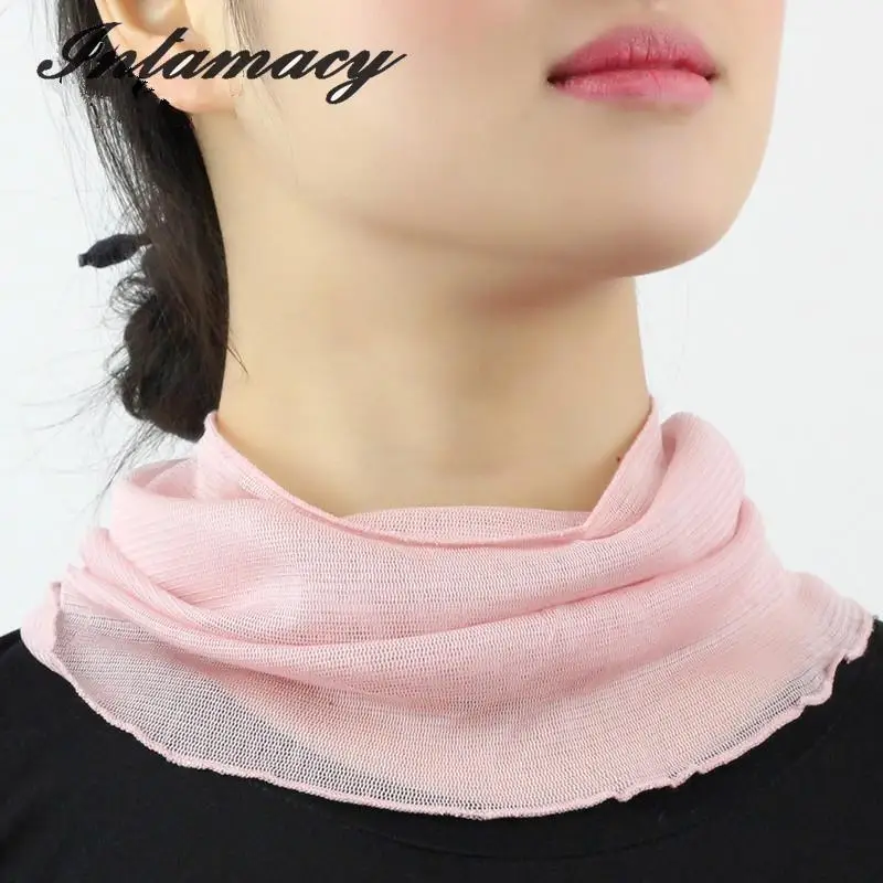 100% натуральный шелковый шарф женский рукав головной воротник накладной