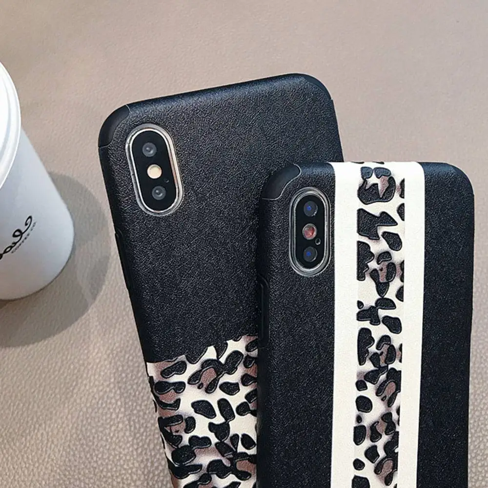 KISSCASE модный детский костюм леопардовой расцветки чехол для iPhone X XS MAX XR Зажим