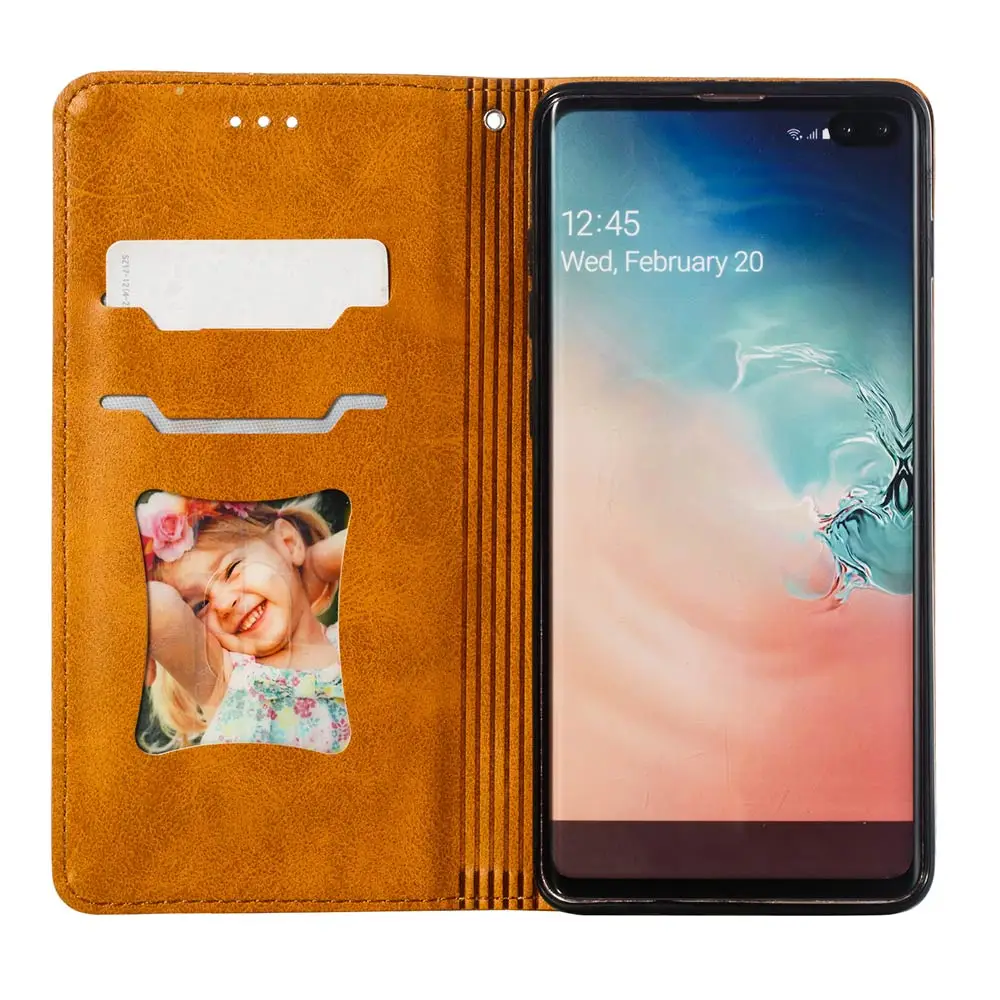 KISSCASE кожаный чехол для телефона Samsung S10E S8 S9 Plus A50 A7 J8 2018 A70 Ретро чехлы бумажники Note 8